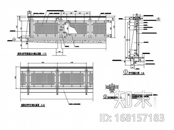 园林景观常见栏杆样式集施工图下载【ID:168157183】
