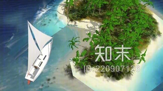 热带岛屿（非2D）SU模型下载【ID:220907126】