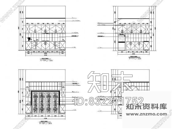 图块/节点别墅厨房立面设计图cad施工图下载【ID:832271752】