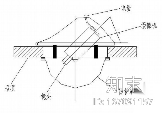 弱电工程摄像机安装大样图纸cad施工图下载【ID:167091157】