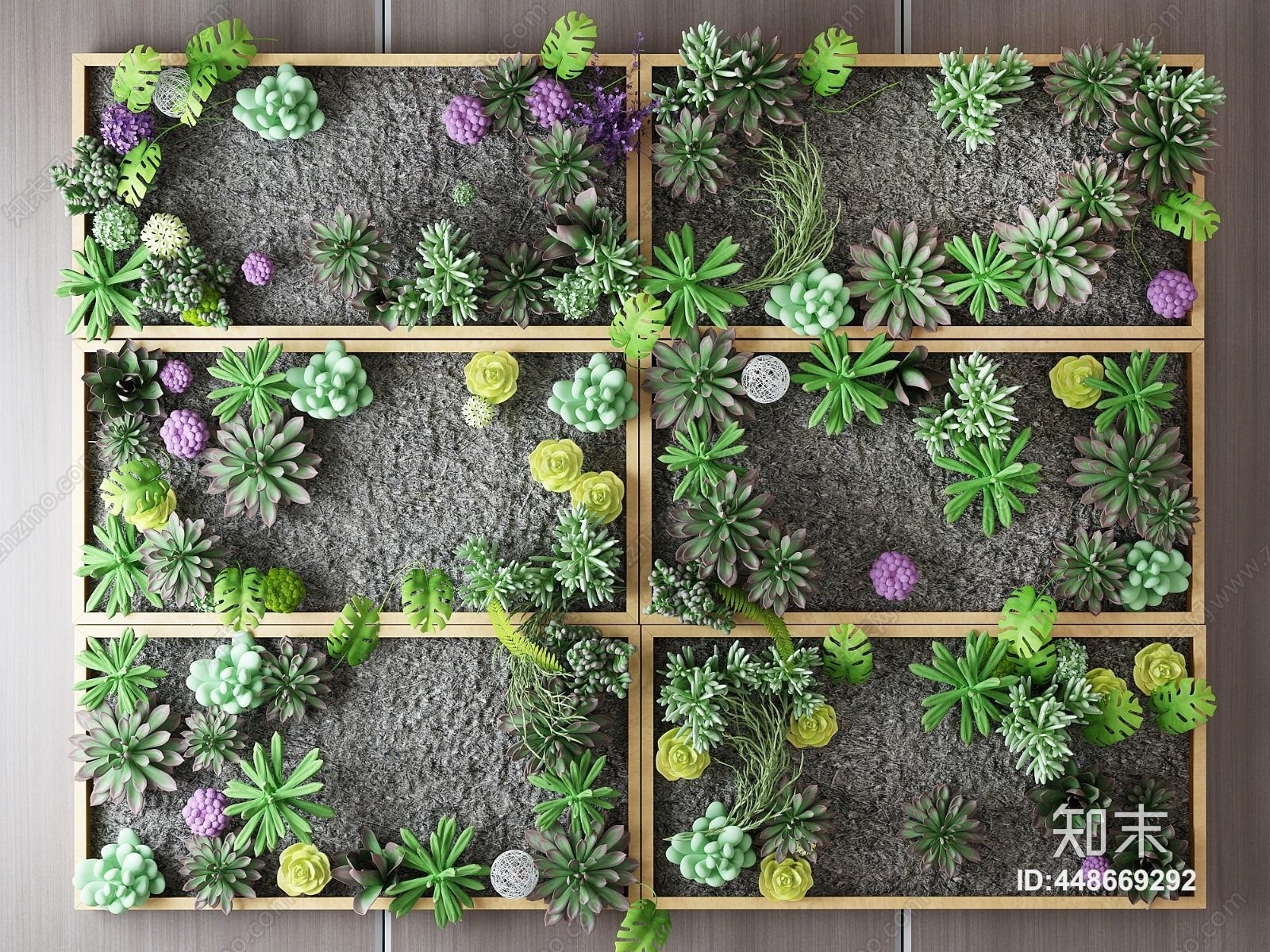 现代植物户外3D模型下载【ID:448669292】