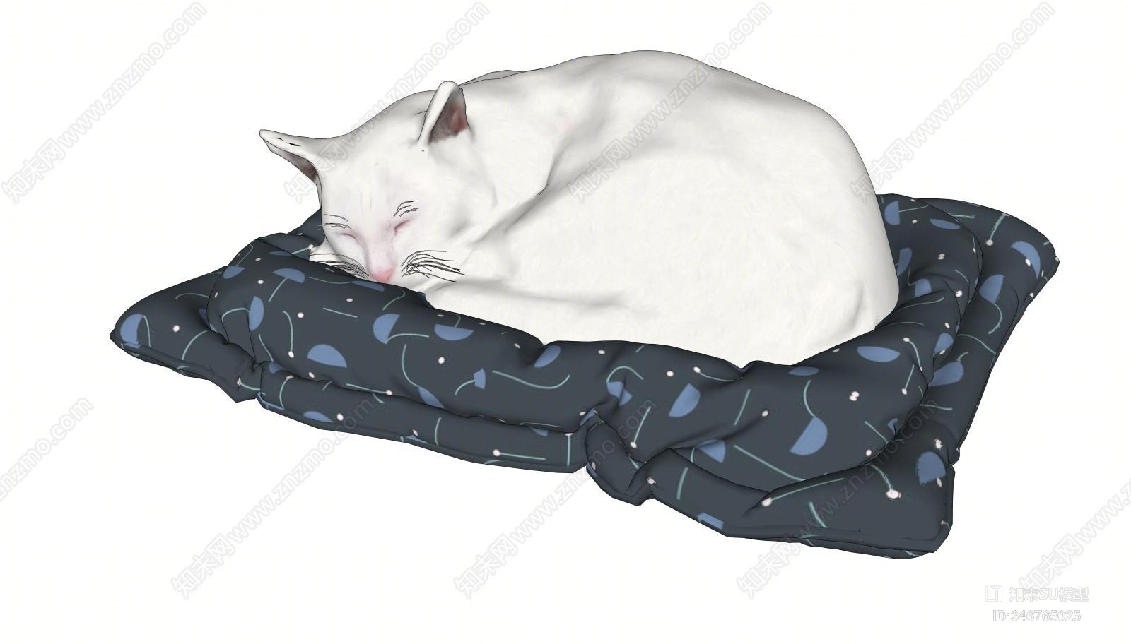 现代装饰摆件动物宠物猫SU模型下载【ID:346765025】