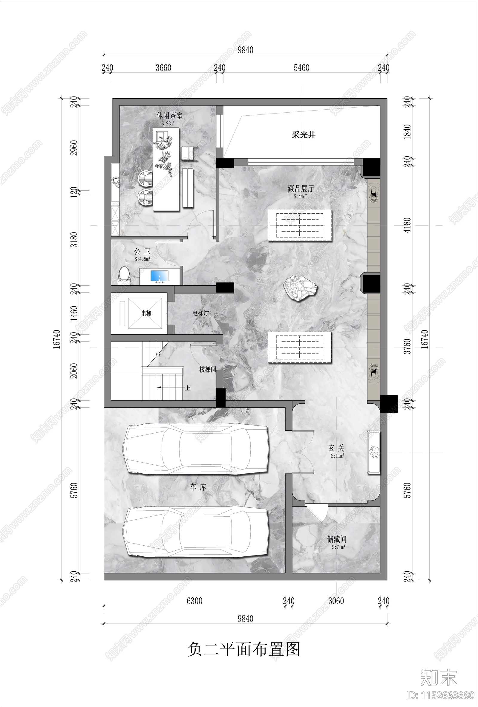 私人会所彩平图cad施工图下载【ID:1152663880】