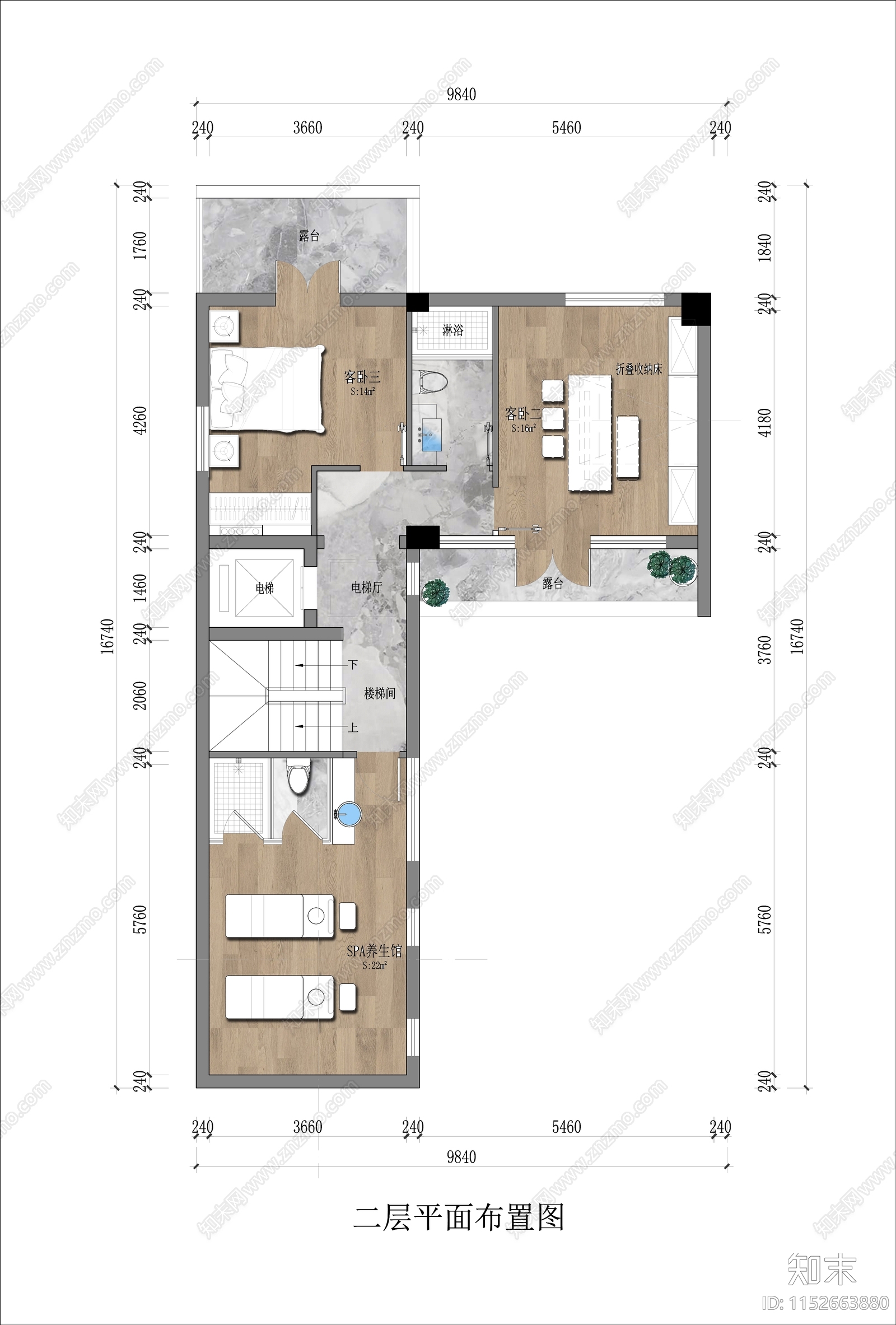 私人会所彩平图cad施工图下载【ID:1152663880】