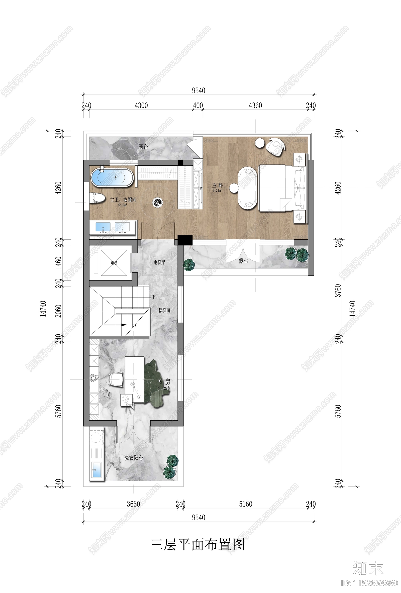 私人会所彩平图cad施工图下载【ID:1152663880】