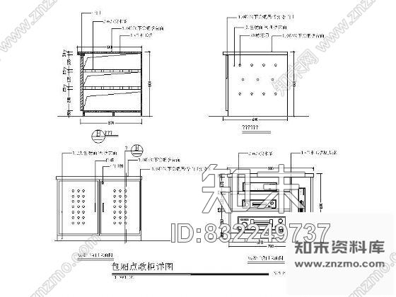 图块/节点包厢点歌柜详图cad施工图下载【ID:832249737】