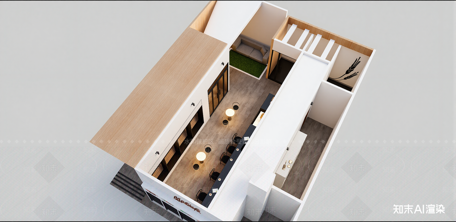 现代餐饮建筑SU模型下载【ID:1216026214】