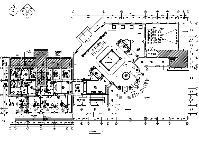 香溪美地售楼处及会所设计施工图（附效果图）cad施工图下载【ID:161716197】