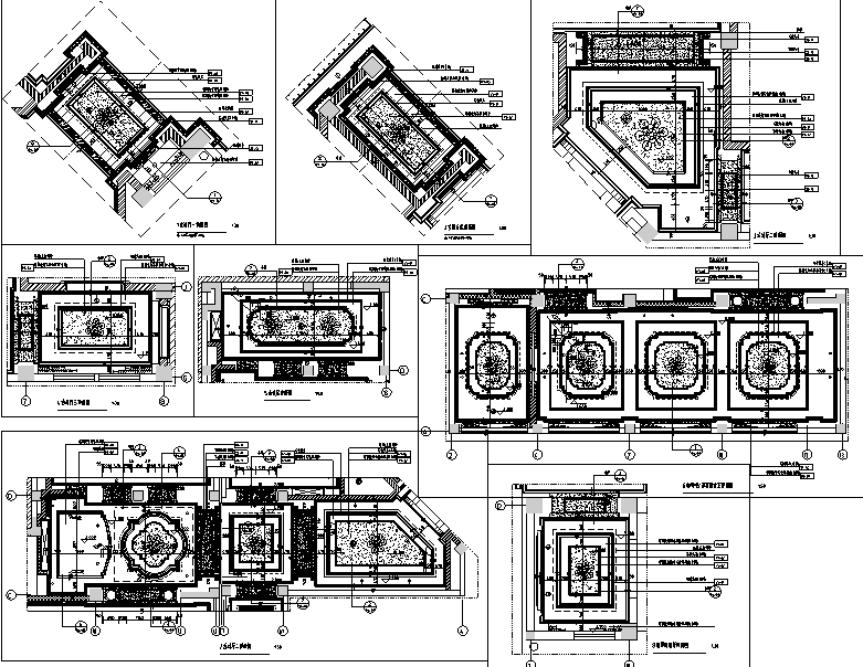 香溪美地售楼处及会所设计施工图（附效果图）cad施工图下载【ID:161716197】