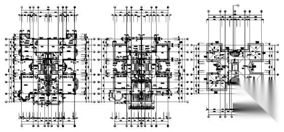某三层双拼别墅建筑方案图cad施工图下载【ID:149919175】