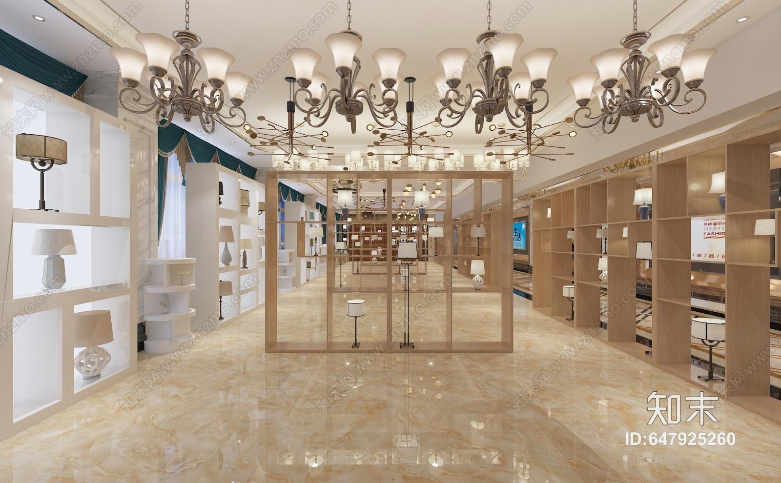 现代家具展厅3D模型下载【ID:647925260】