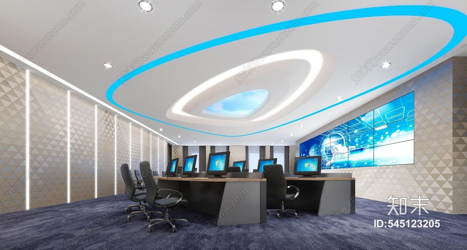 现代科技报告厅3D模型下载【ID:545123205】