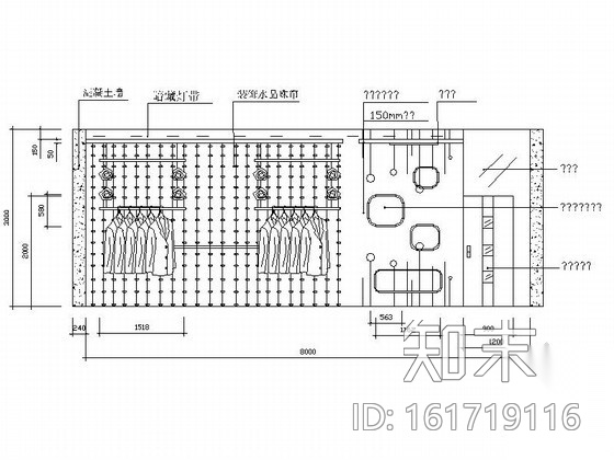 64平方服装店内装修图cad施工图下载【ID:161719116】