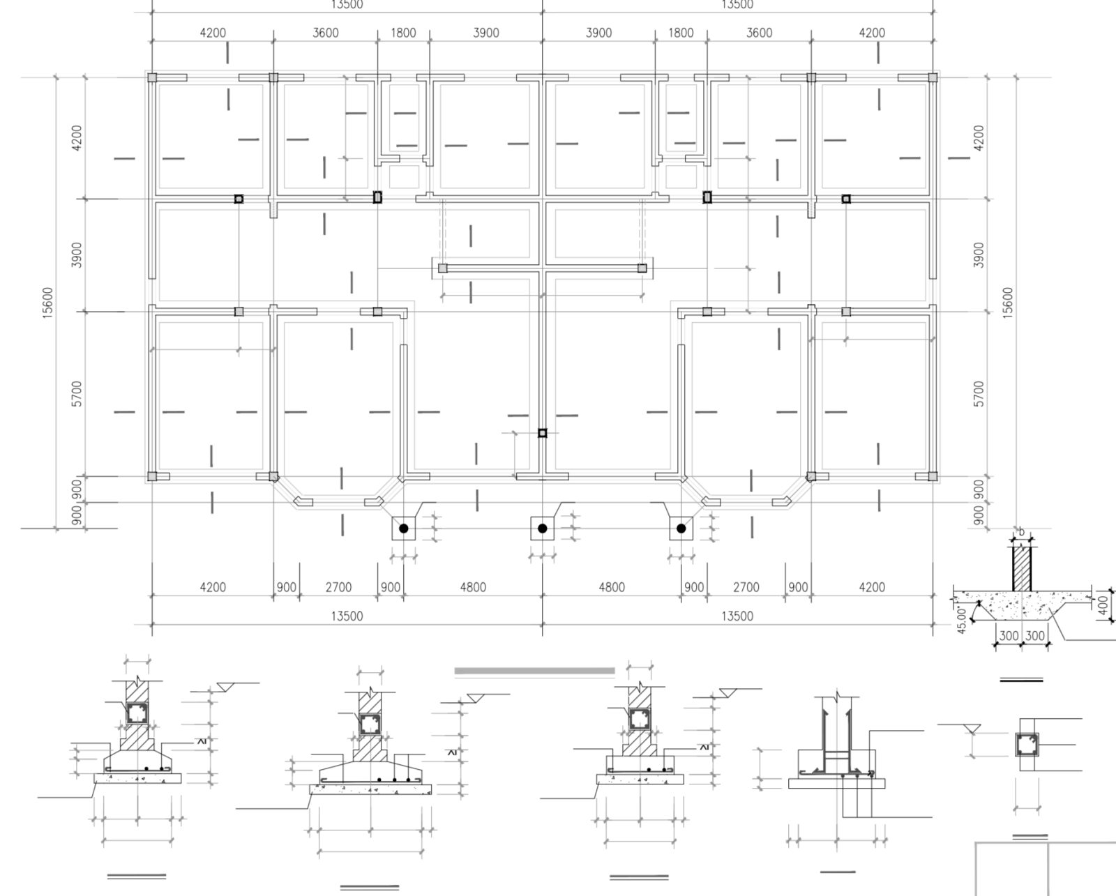 新农村两户双联式独栋别墅建筑施工图施工图下载【ID:149894193】