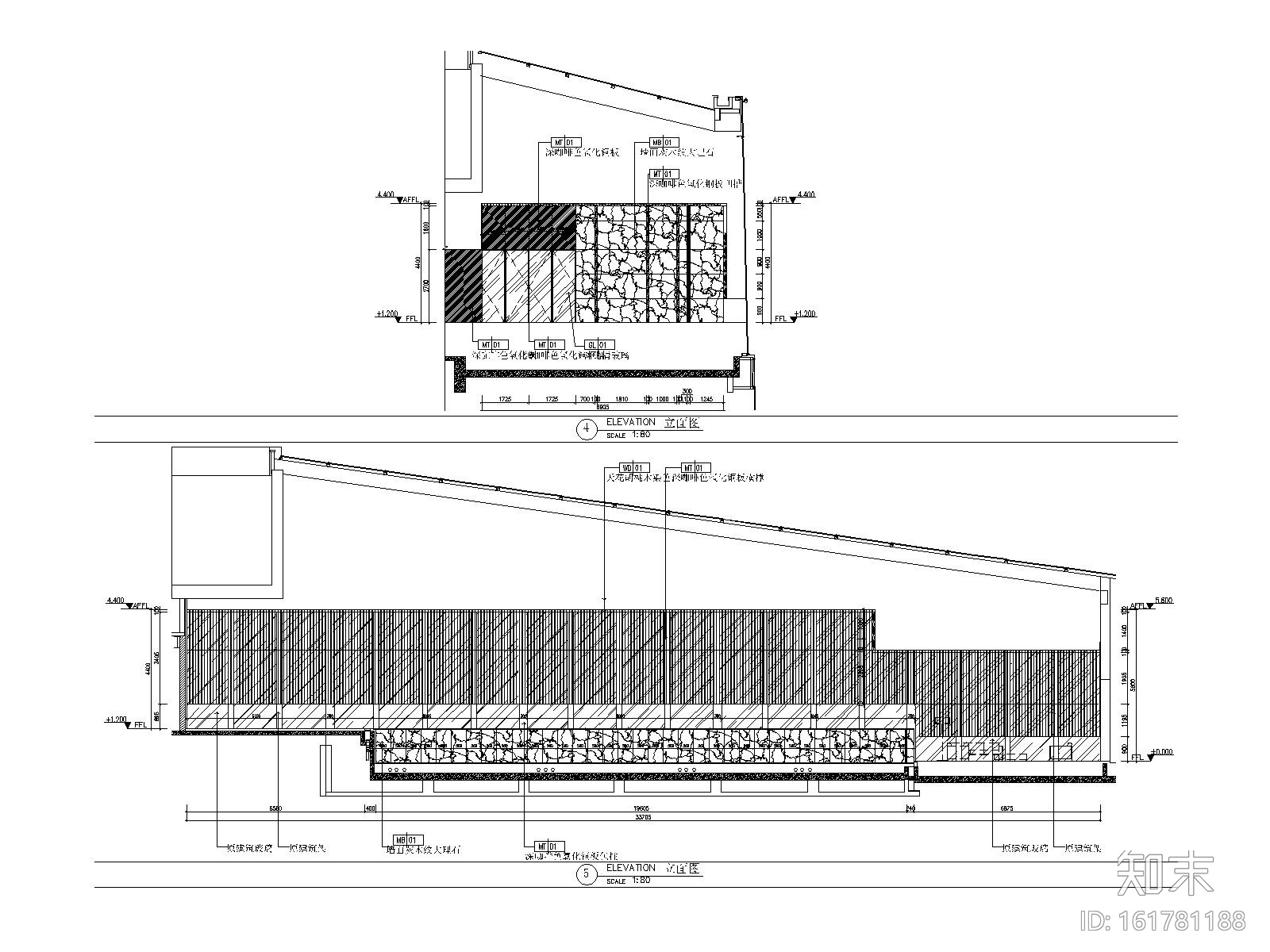 深圳某顶层企业会所施工图+效果图+物料表cad施工图下载【ID:161781188】