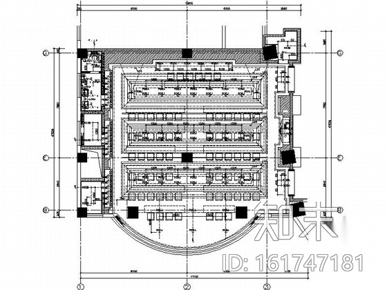 [西安]时尚华贵五星级酒店会议区及报告厅装修施工图（含...cad施工图下载【ID:161747181】