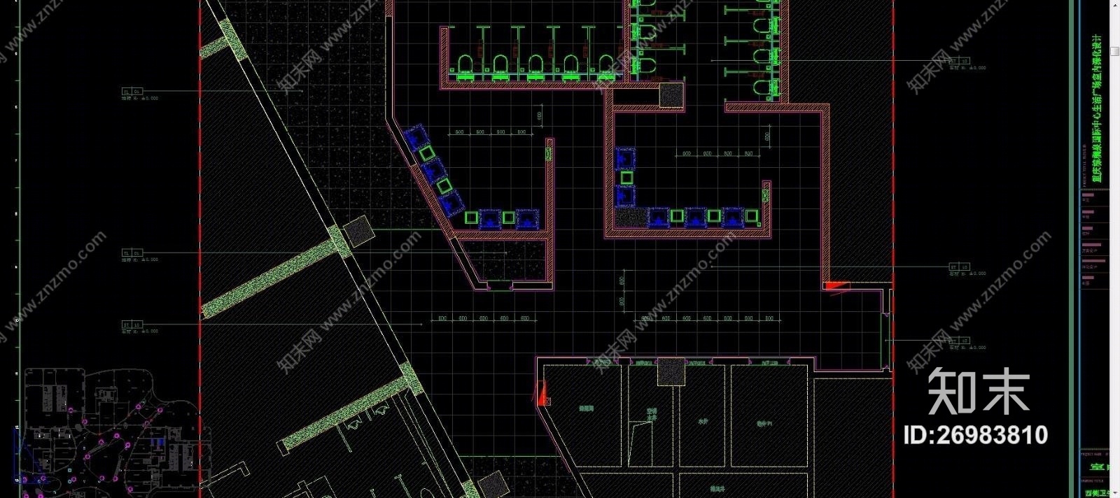 重庆棕榈泉国际中心生活广场（CAD施工图纸）cad施工图下载【ID:26983810】