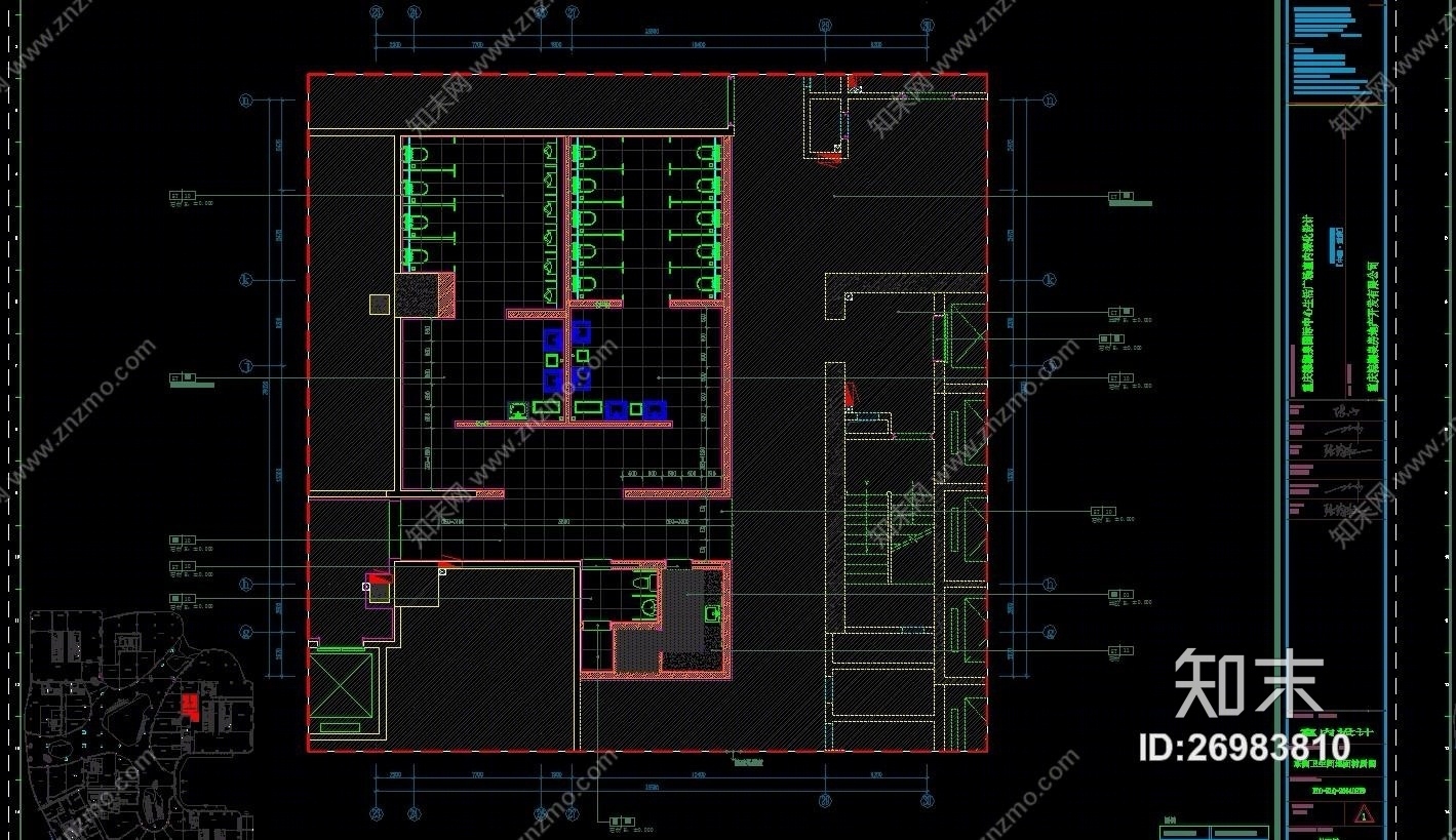 重庆棕榈泉国际中心生活广场（CAD施工图纸）cad施工图下载【ID:26983810】