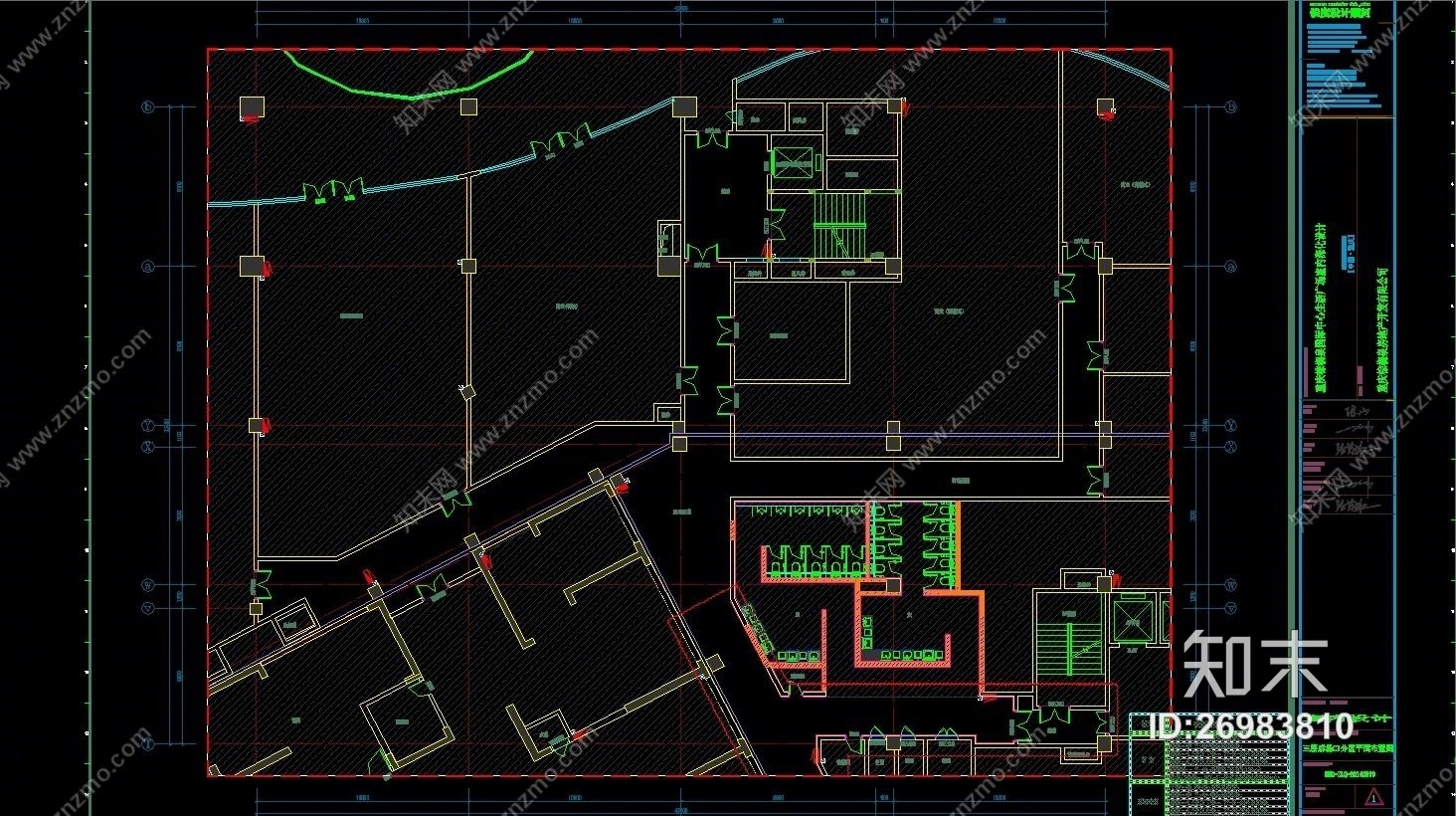 重庆棕榈泉国际中心生活广场（CAD施工图纸）cad施工图下载【ID:26983810】