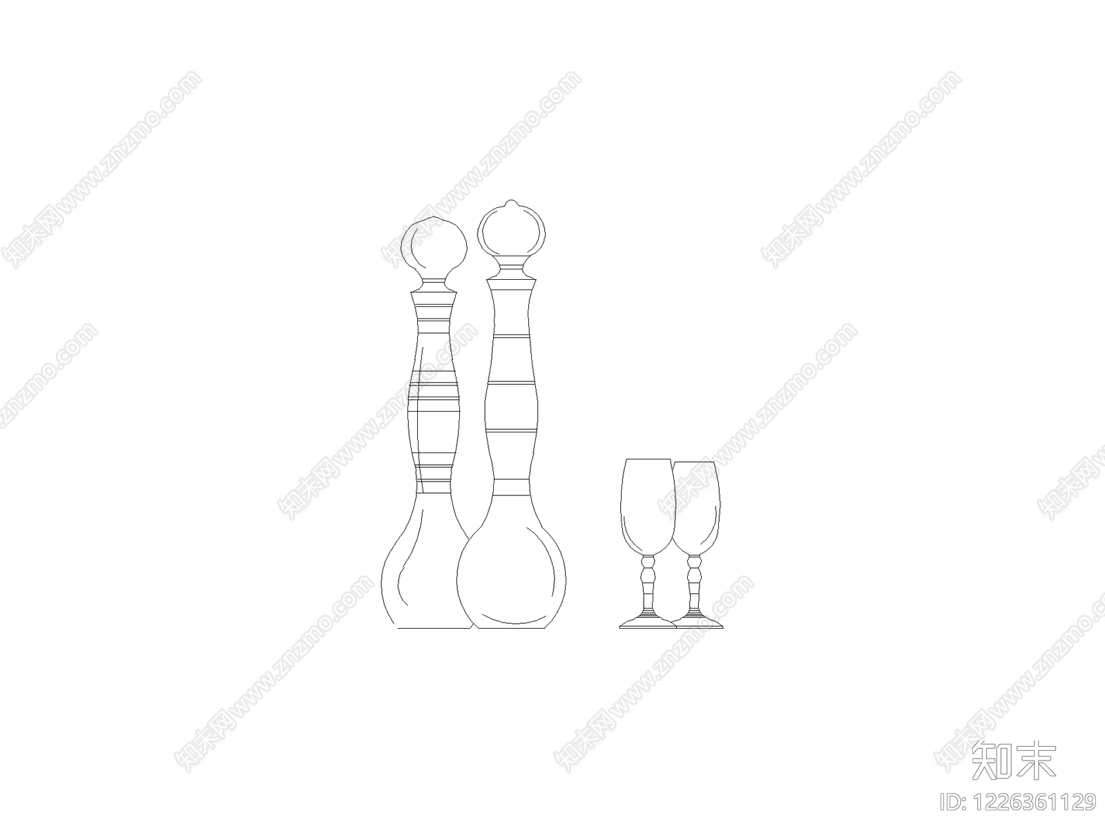摆件cad施工图下载【ID:1226361129】