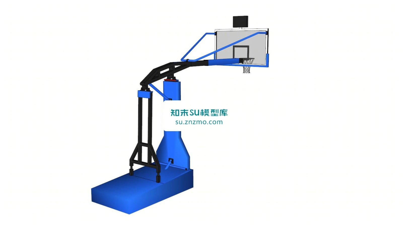 液压式计分篮球架SU模型下载【ID:148478132】