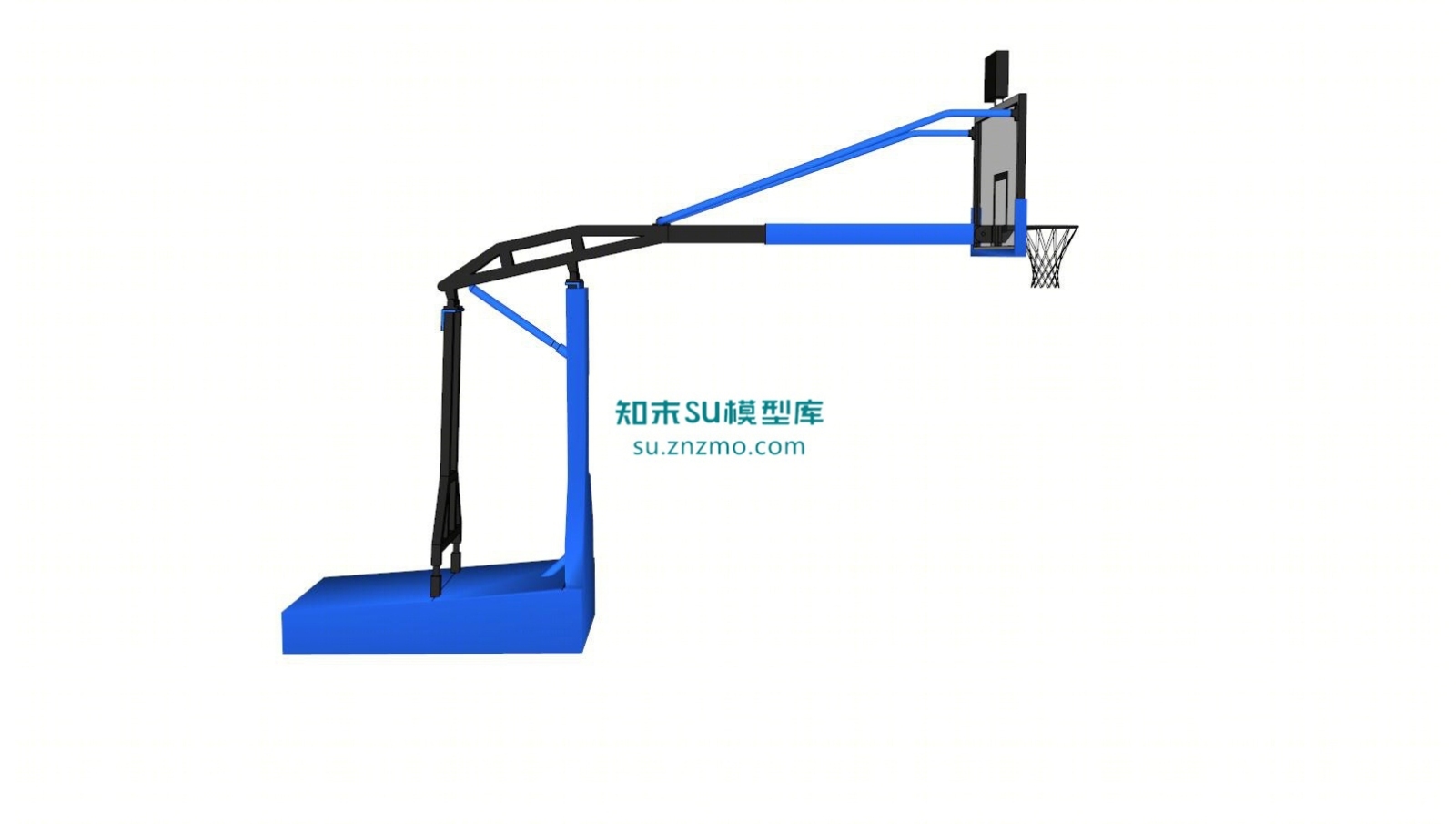 液压式计分篮球架SU模型下载【ID:148478132】