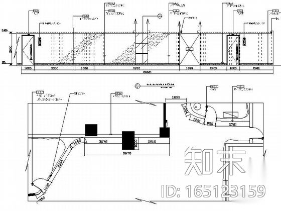 [湖南]现代风格餐厅公共空间装修施工图（含实景）cad施工图下载【ID:165123159】