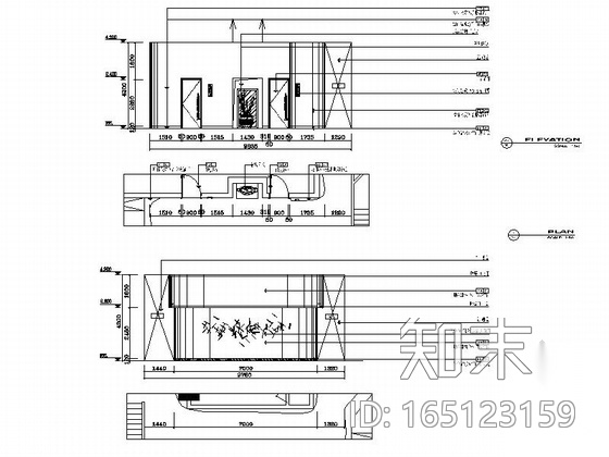 [湖南]现代风格餐厅公共空间装修施工图（含实景）cad施工图下载【ID:165123159】