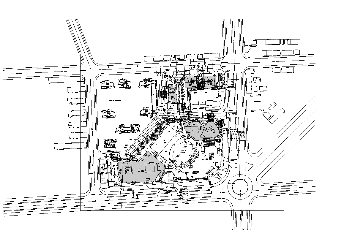 [浙江]复城国际中心居住区建筑施工图扩初设计（CAD）施工图下载【ID:149862136】