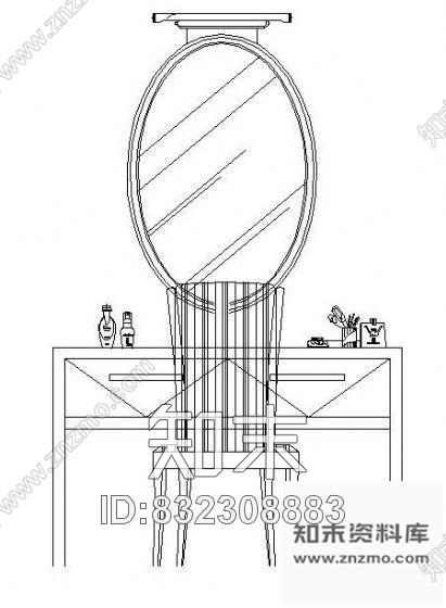 图块/节点梳妆台图块施工图下载【ID:832308883】