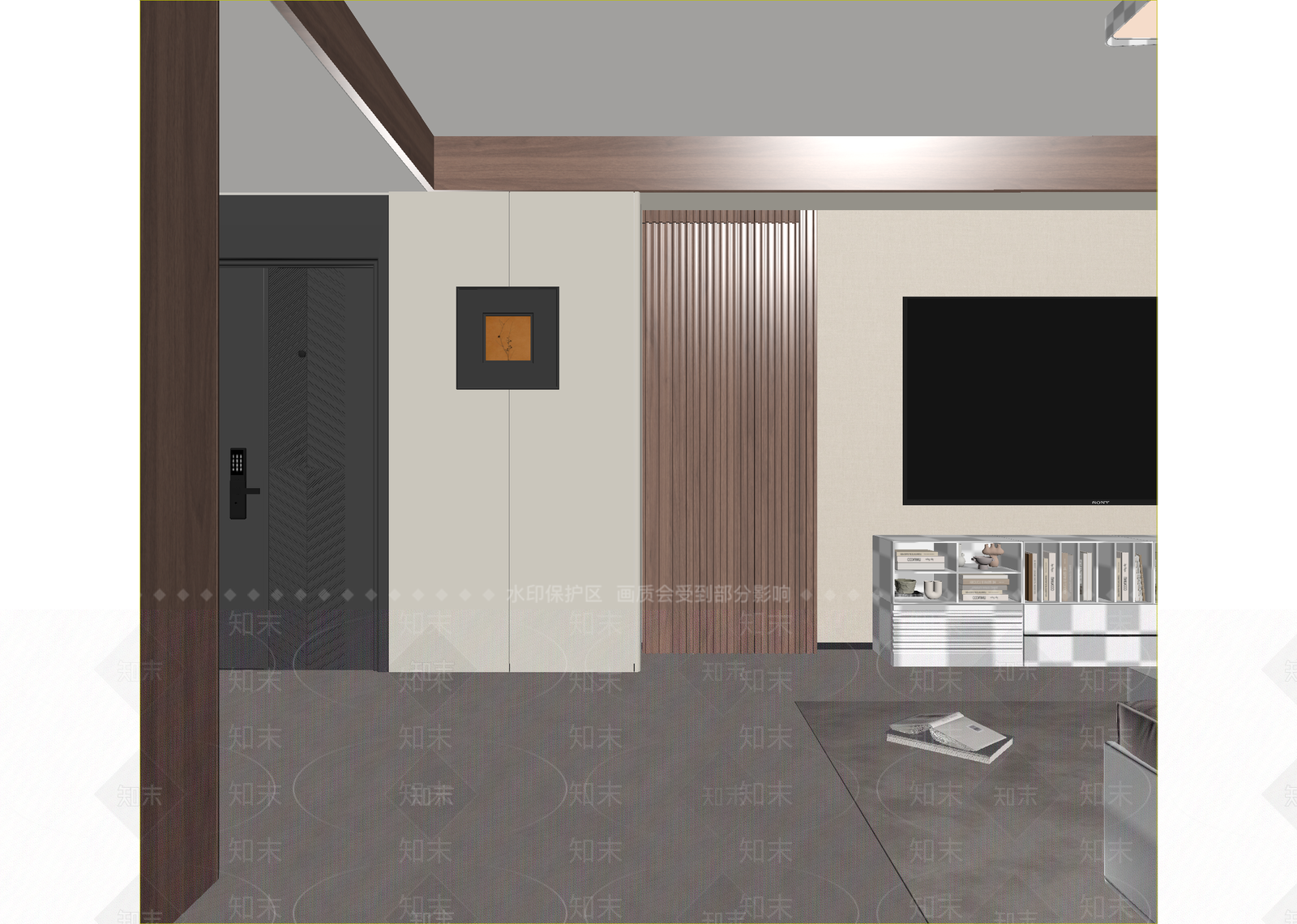 奶油玄关3D模型下载【ID:1215144150】