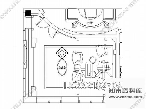 图块/节点奢华别墅视听室设计立面图cad施工图下载【ID:832182704】