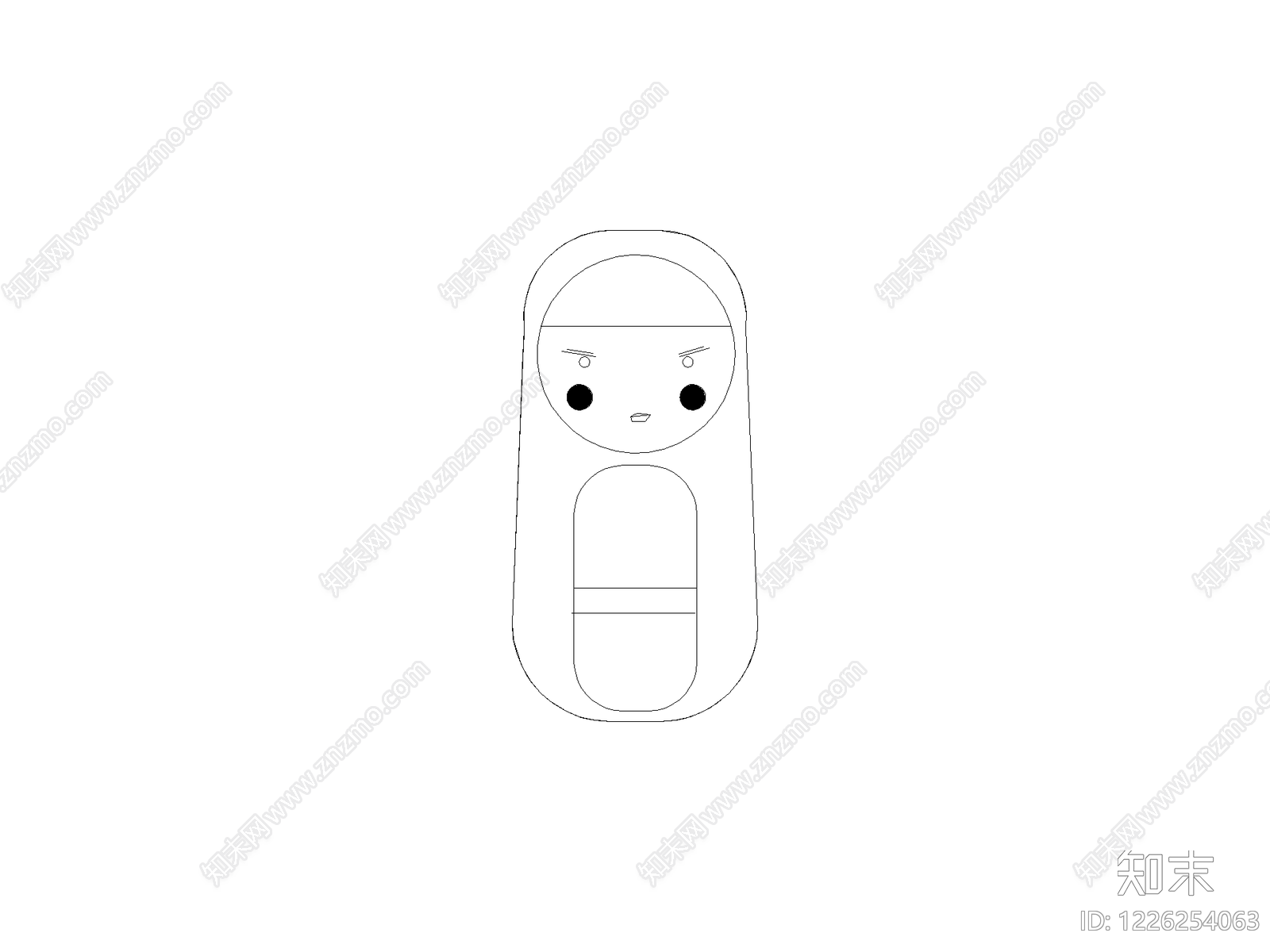 陈设类立面挂画cad施工图下载【ID:1226254063】