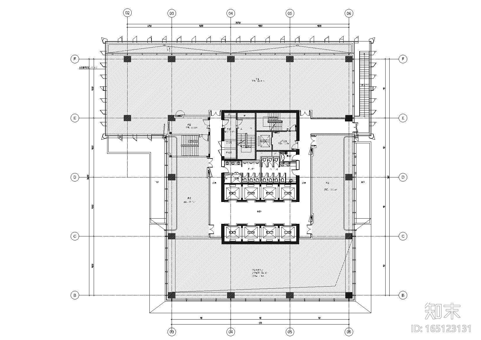 [广东]深圳同方云计算研发应用中心施工图cad施工图下载【ID:165123131】