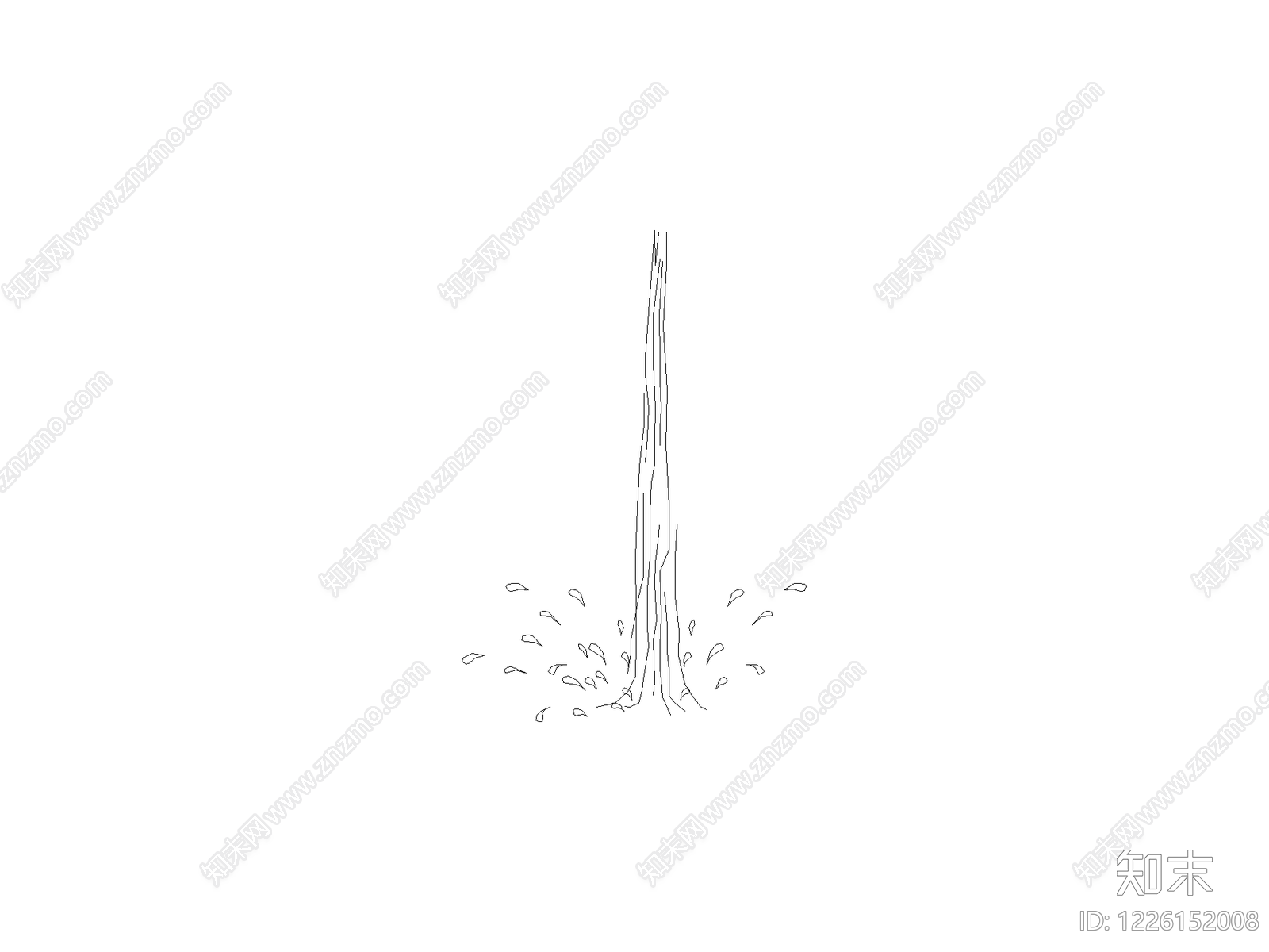 现代,新中式水生植物CAD图纸