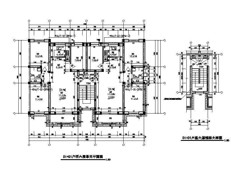 [宁夏]六层砖混结构新中式风格住宅建筑施工图（含效果图...cad施工图下载【ID:149782141】