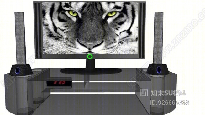 玻璃电视（red大师Joel）SU模型下载【ID:926665638】
