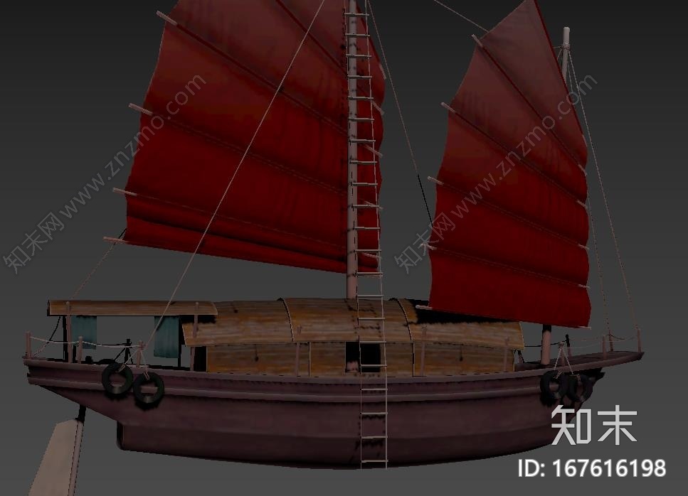 中国帆船CG模型下载【ID:167616198】