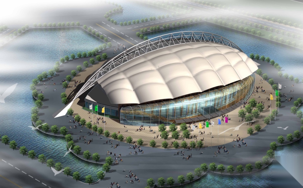 昆山体育场建筑施工图效果图施工图下载【ID:151672183】