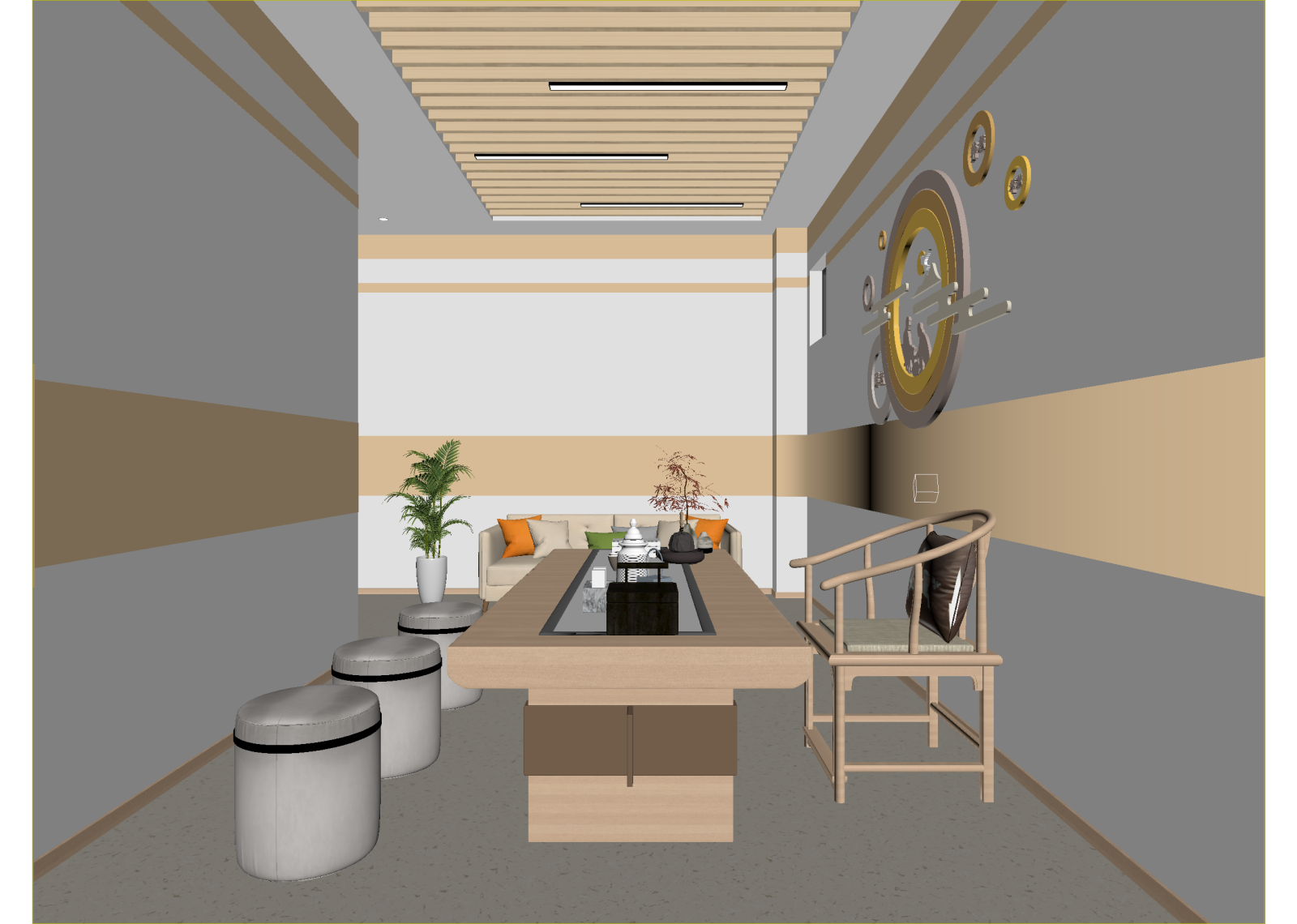 现代茶馆3D模型下载【ID:1214416650】