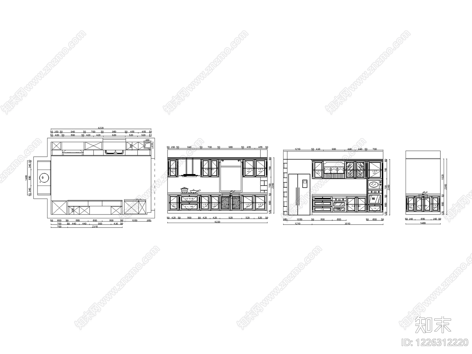 柜子cad施工图下载【ID:1226312220】