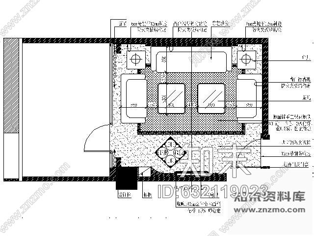 施工图会所康体区VIP休息房装修图cad施工图下载【ID:632119023】