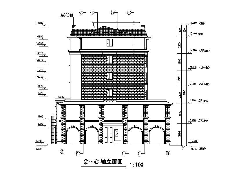 [内蒙古]六层砖混结构塔式住宅楼建筑施工图（含商业及...cad施工图下载【ID:149875113】