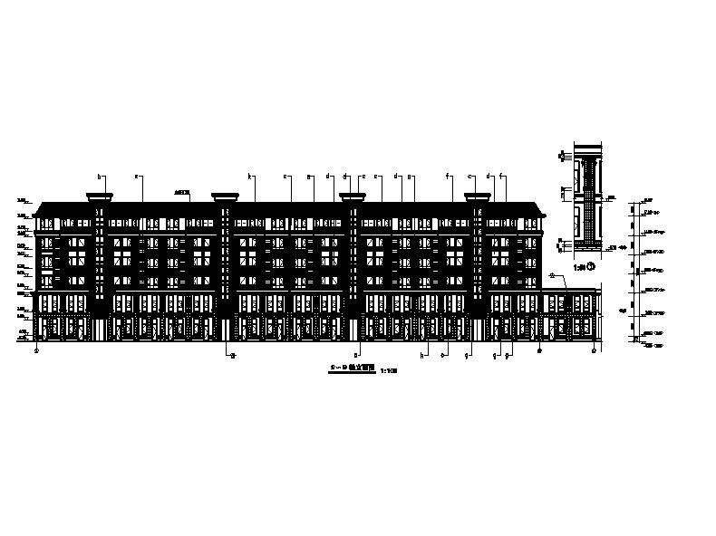 [内蒙古]六层砖混结构塔式住宅楼建筑施工图（含商业及...cad施工图下载【ID:149875113】