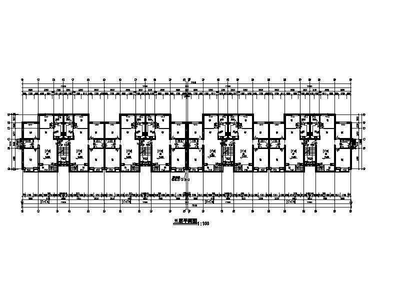 [内蒙古]六层砖混结构塔式住宅楼建筑施工图（含商业及...cad施工图下载【ID:149875113】