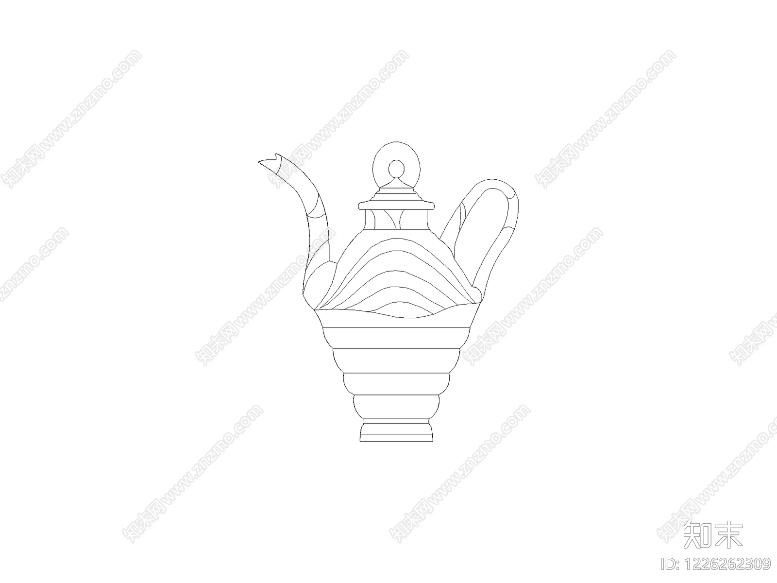 陈设类立面挂画cad施工图下载【ID:1226262309】