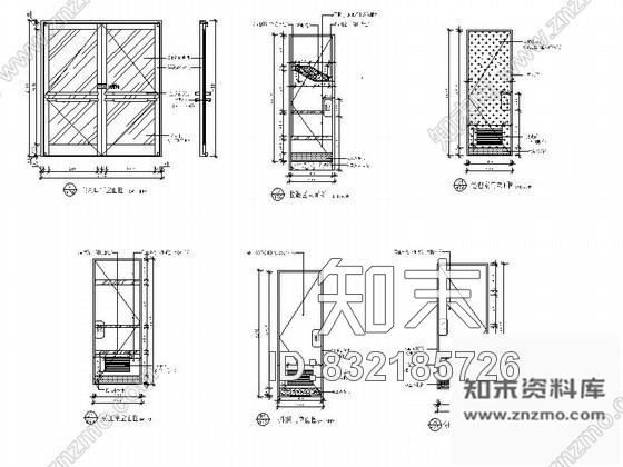 图块/节点快餐厅5款门立面图cad施工图下载【ID:832185726】