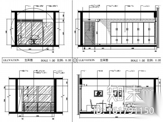 [江苏]现代全国性综合财产保险分公司办公空间装修施工图...cad施工图下载【ID:161791150】