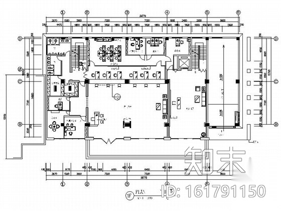 [江苏]现代全国性综合财产保险分公司办公空间装修施工图...施工图下载【ID:161791150】