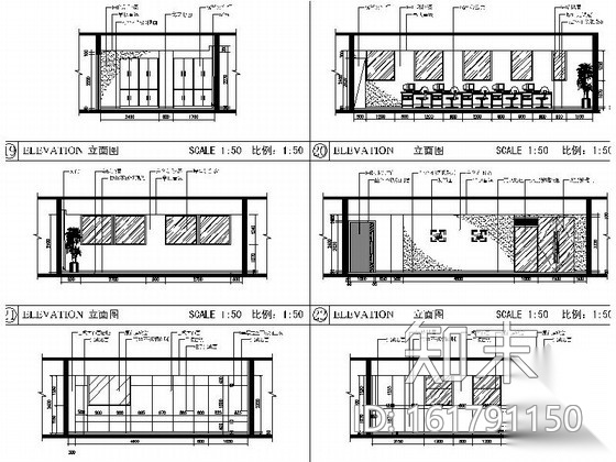 [江苏]现代全国性综合财产保险分公司办公空间装修施工图...cad施工图下载【ID:161791150】